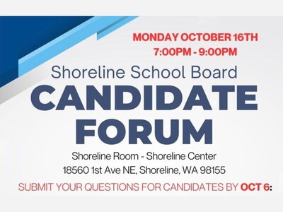 Shoreline PTA Council and NUHSA invite the community to join us at the School Board Candidates Forum