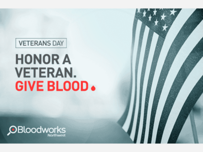 Bloodworks Northwest encourages honoring veterans