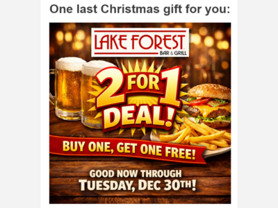 BOGO @ Lake Forest Bar and Grill