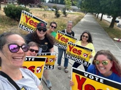 Join Educators To Wave Signs To Support School Levies