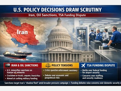 U.S. Policy Decisions Draw Scrutiny Over Iran, Oil Sanctions, and TSA Funding Dispute
