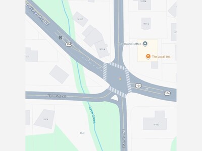 Ballinger Way Down To One Lane At Night