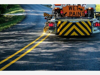 Annual Roadway Restriping Program to Begin Sunday Night