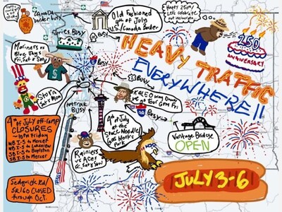 Skip the gridlock, enjoy the fireworks over July 4 weekend with our travel charts 