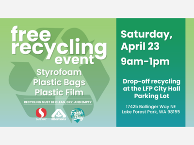 Free Styrofoam & Plastic Bags/Film Recycling Event!