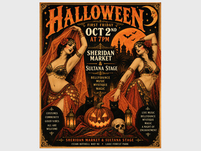Sheridan Market Halloween 1st Friday bellydance Show!