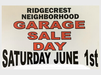 15th Annual Garage Sale Day in the Ridgecrest Neighborhood